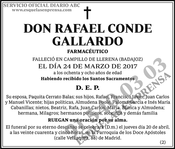 Rafael Conde Gallardo